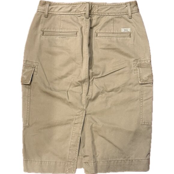 Polo Ralph Lauren Khaki Cargo Skirt Cotton Lightweight Size 2 - Picture 2 of 10